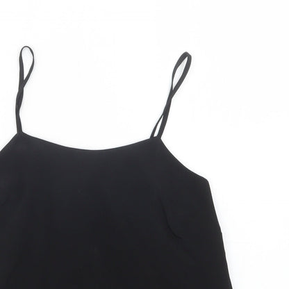 River Island Womens Black  Polyester Camisole Blouse Size 8 Square Neck