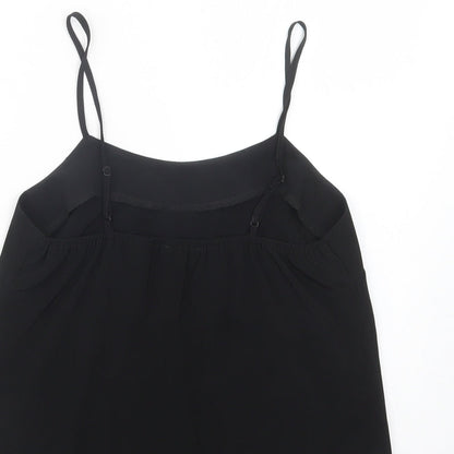 River Island Womens Black  Polyester Camisole Blouse Size 8 Square Neck