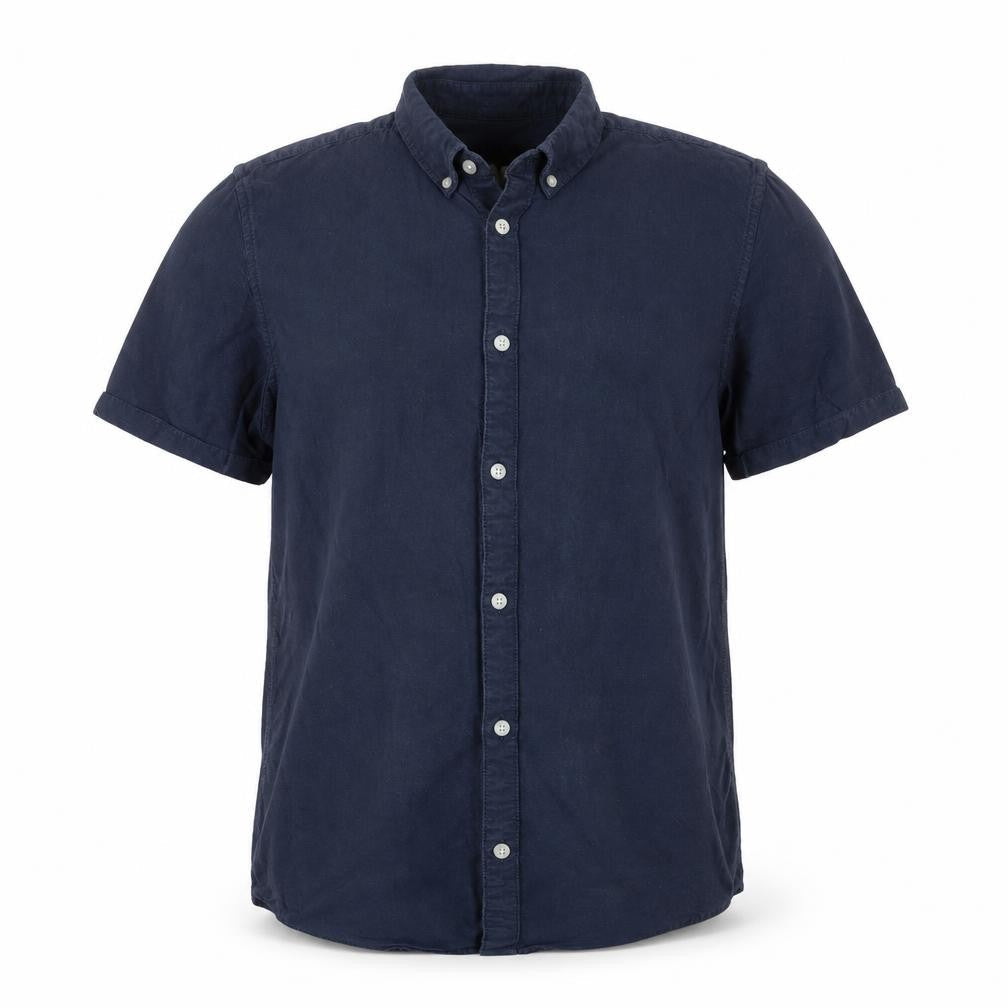 Very Mens Blue  Cotton  Button-Up Size M Collared Button