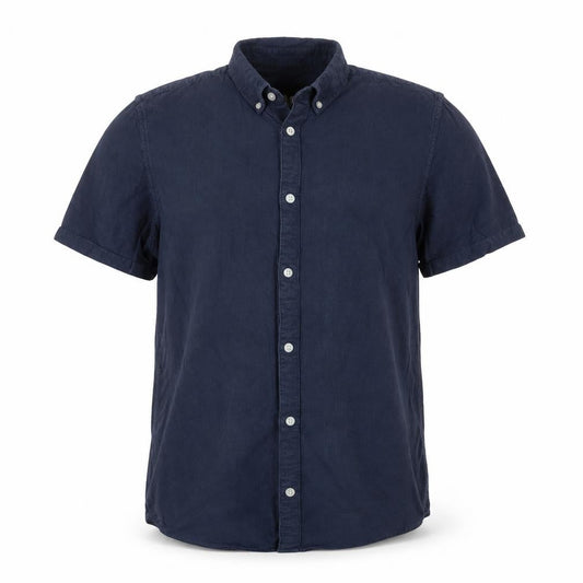Very Mens Blue  Cotton  Button-Up Size M Collared Button