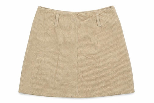 Denim Co Womens Beige  Cotton Mini Skirt Size 10   Zip