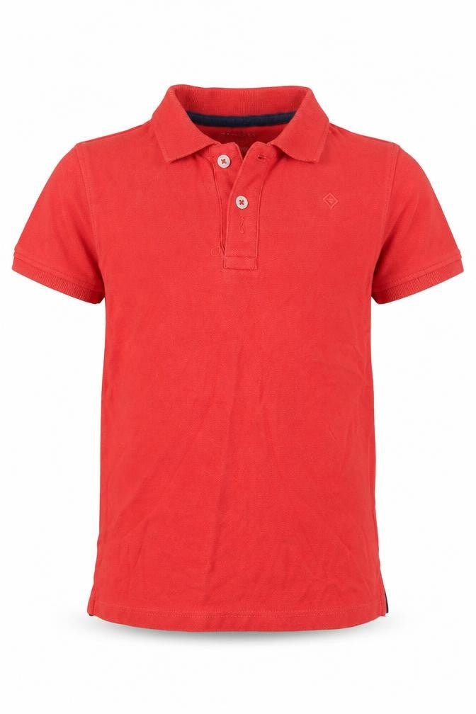 Primark Boys Red  Cotton Basic Polo Size 5-6 Years Collared Pullover