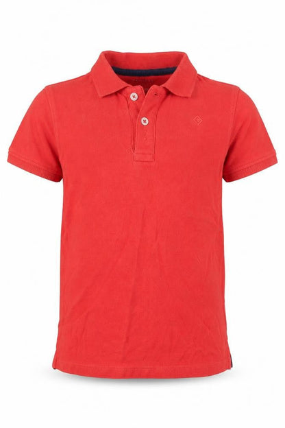 Primark Boys Red  Cotton Basic Polo Size 5-6 Years Collared Pullover