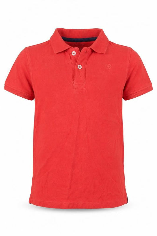 Primark Boys Red  Cotton Basic Polo Size 5-6 Years Collared Pullover