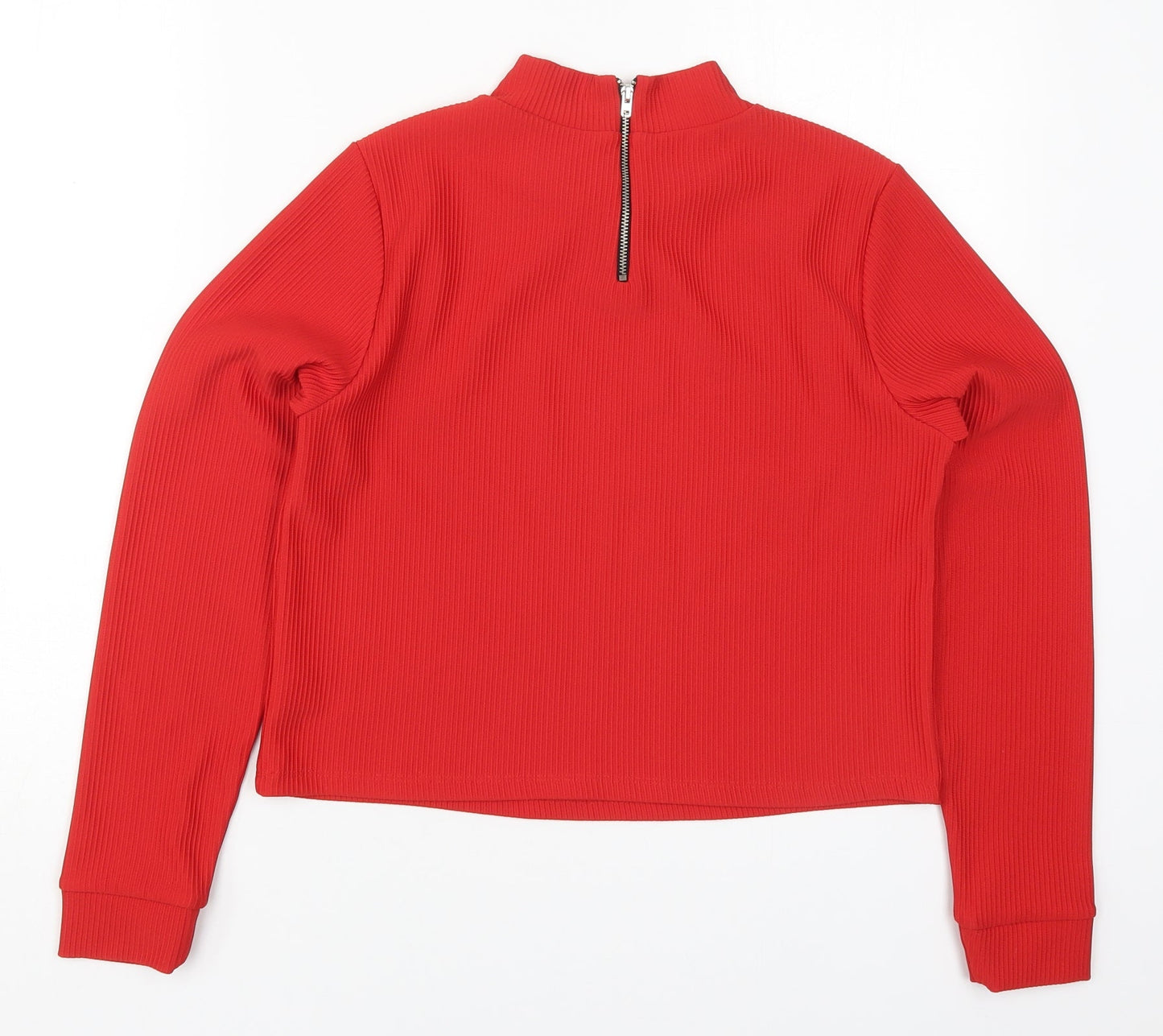 Marks and Spencer Womens Red  Polyester Pullover Sweatshirt Size 12  Pullover