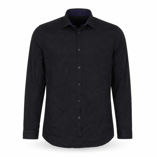 Cedarwood State Mens Black Cotton Button-Up Size 16 Collared Button
