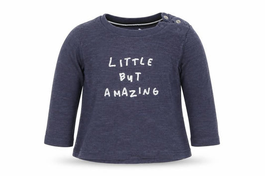 F&F Boys Blue  Cotton Basic T-Shirt Size 6-9 Months Crew Neck Pullover - Little But Amazing