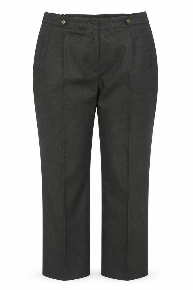 Marks & Spencer Classic Womens Green  Polyester Dress Pants Trousers Size 14 L26 in Regular Button