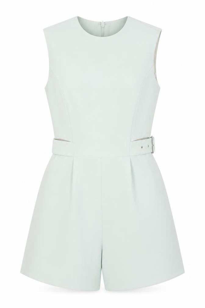 Topshop Womens Blue  Polyester Playsuit One-Piece Size 4  Zip - cut outs