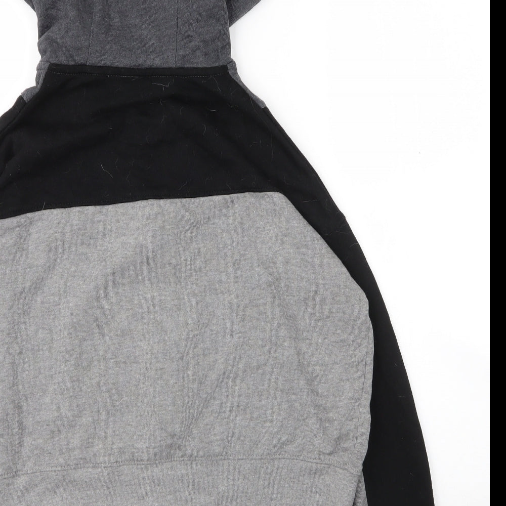LA Gear Womens Grey  Cotton Full Zip Hoodie Size 12  Zip