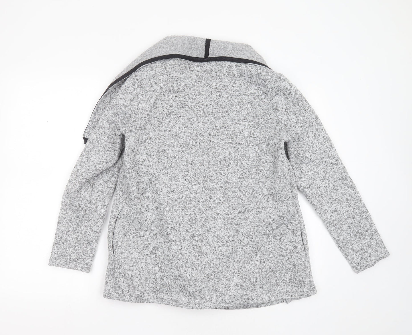 Papaya Womens Grey Collared  Polyester Cardigan Jumper Size 12