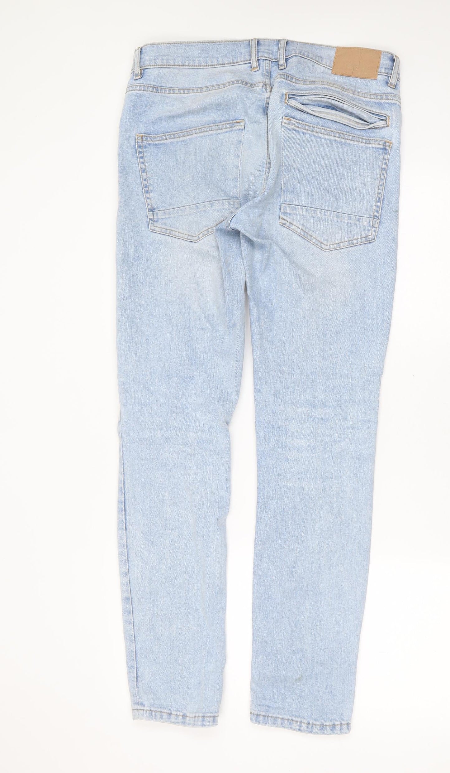 Burton Mens Blue  Cotton Skinny Jeans Size 32 in L32 in Regular Zip