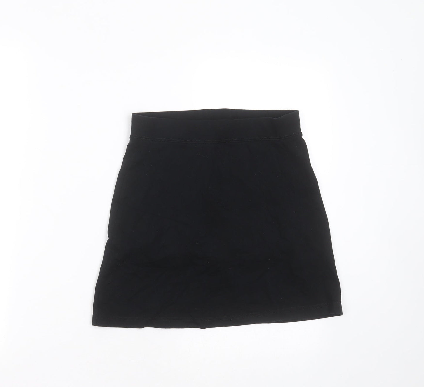 George Girls Black  Cotton Mini Skirt Size 13-14 Years  Regular