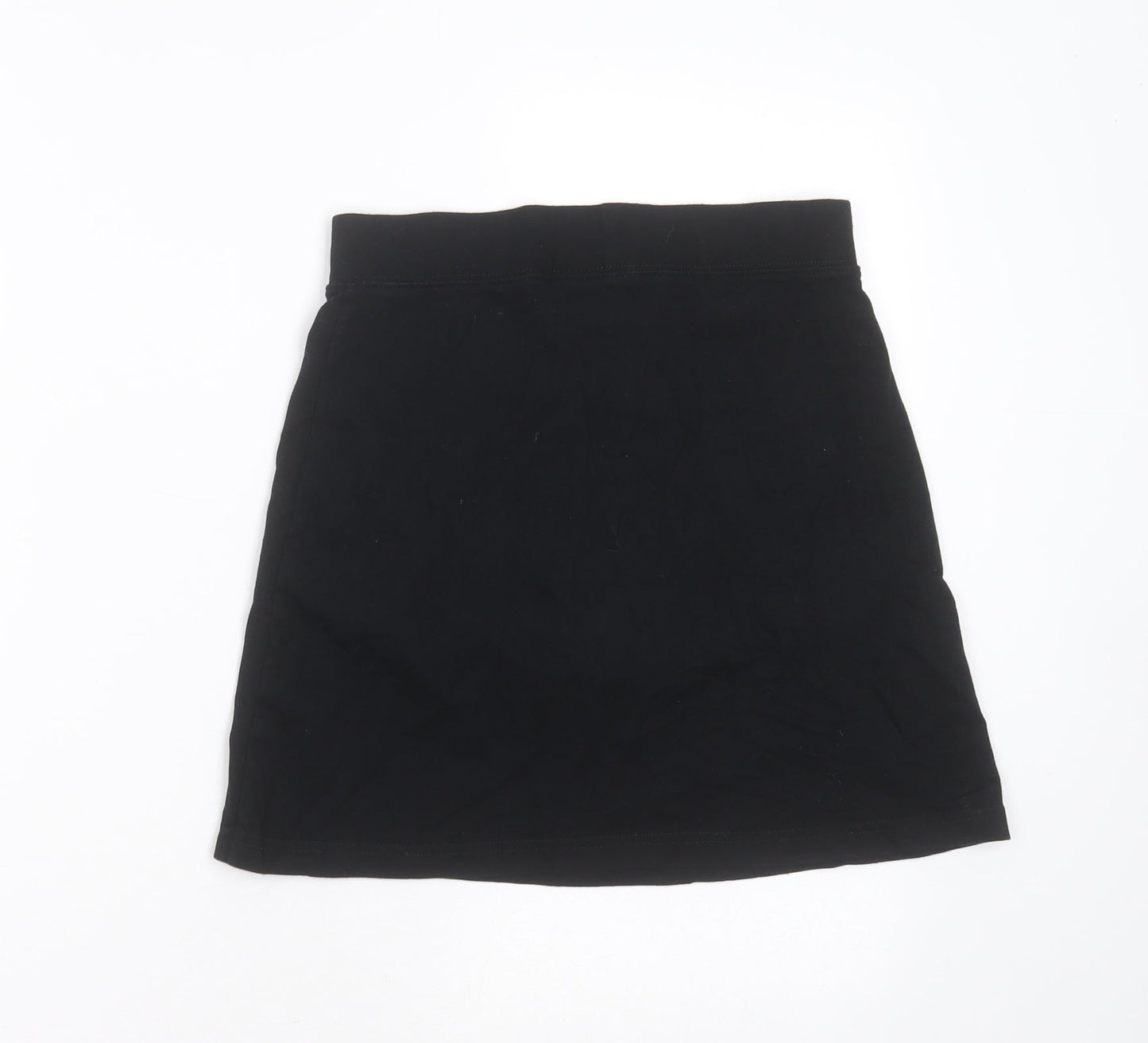 George Girls Black  Cotton Mini Skirt Size 13-14 Years  Regular