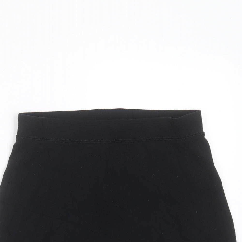 George Girls Black  Cotton Mini Skirt Size 13-14 Years  Regular