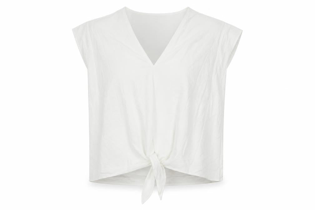 Primark Womens White  Viscose Basic Blouse Size XS V-Neck