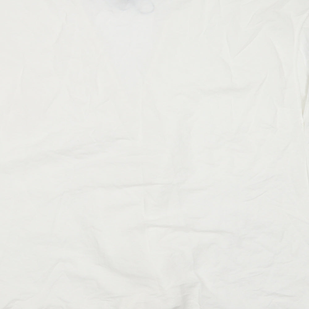 Primark Womens White  Viscose Basic Blouse Size XS V-Neck