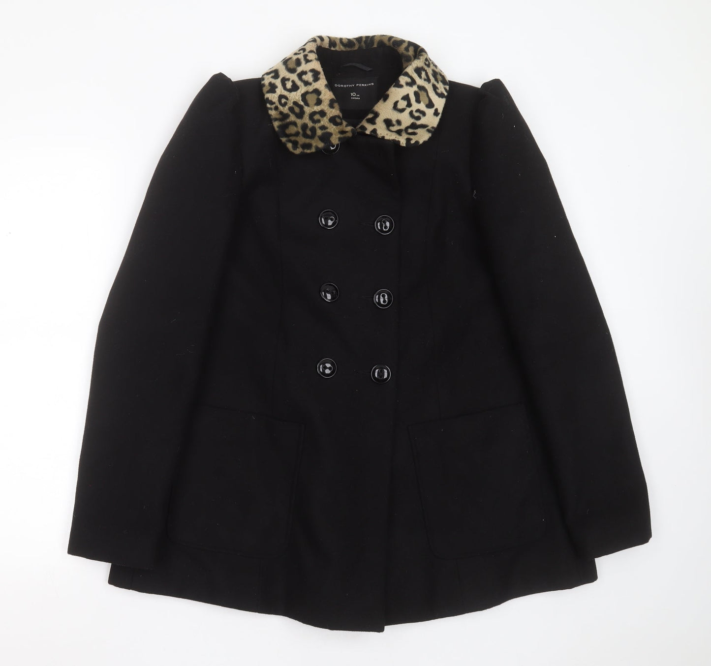 Dorothy Perkins Womens Black   Jacket  Size 10  Button