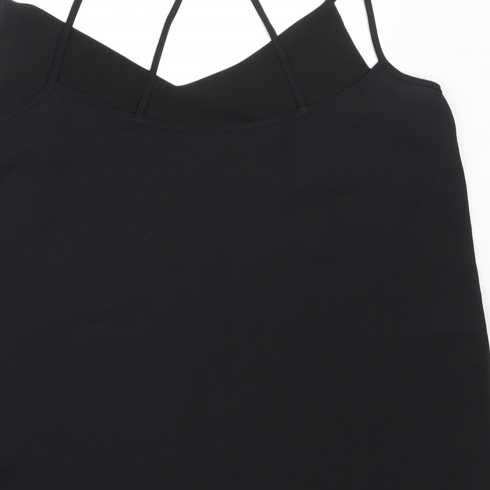 Lipsy Womens Black  Polyester Camisole Blouse Size 10 V-Neck