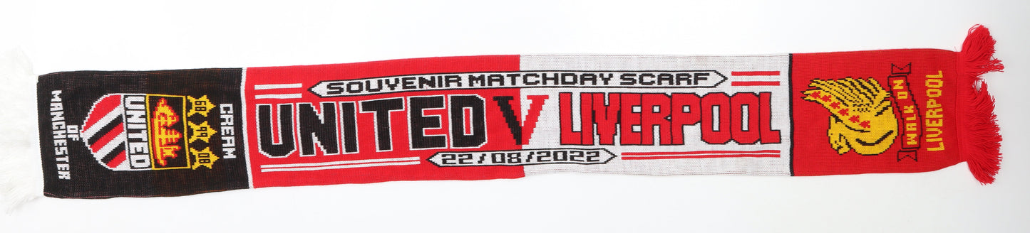 Preworn Mens Red  Acrylic Scarf  One Size   - liverpool manchester united