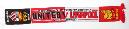 Preworn Mens Red  Acrylic Scarf  One Size   - liverpool manchester united
