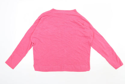 F&F Womens Pink  Acrylic Pullover Sweatshirt Size 12  Pullover