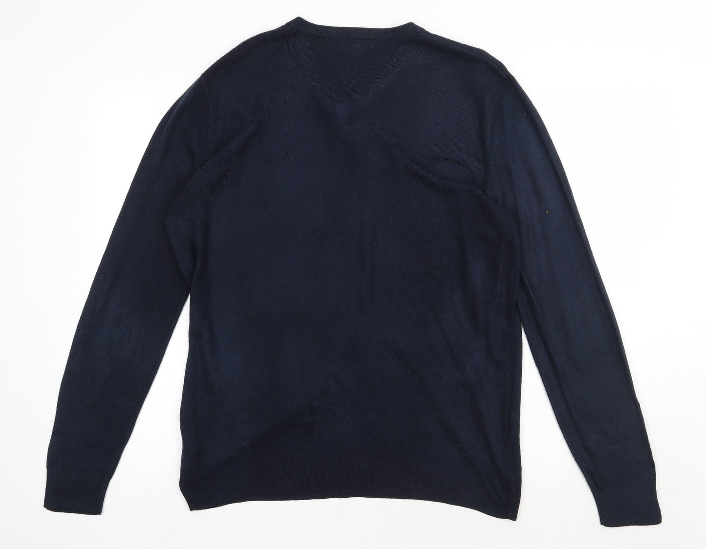 Debenhams Mens Blue  Acrylic Pullover Sweatshirt Size S
