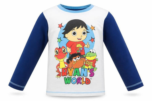 George Boys Blue Geometric Cotton Basic Casual Size 3-4 Years Crew Neck Pullover - Ryans world