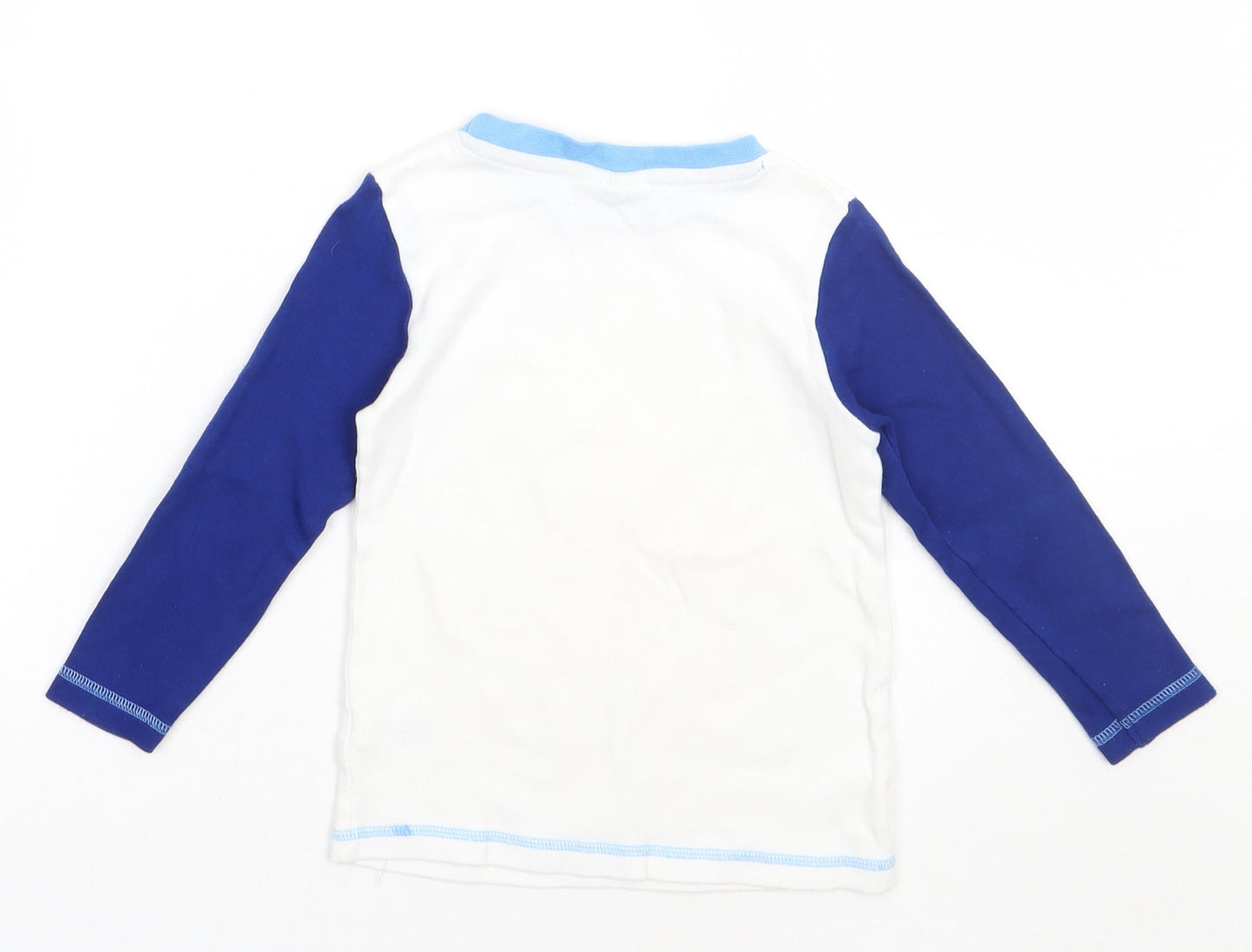 George Boys Blue Geometric Cotton Basic Casual Size 3-4 Years Crew Neck Pullover - Ryans world