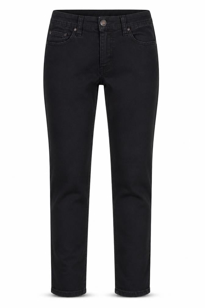 bliss Womens Black  Cotton Straight Jeans Size 8 L32 in Regular Button