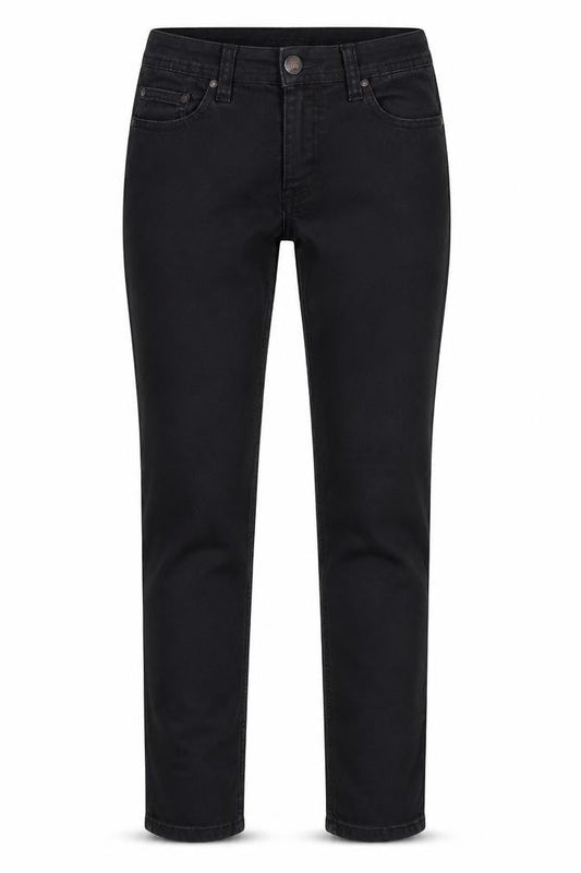 bliss Womens Black  Cotton Straight Jeans Size 8 L32 in Regular Button
