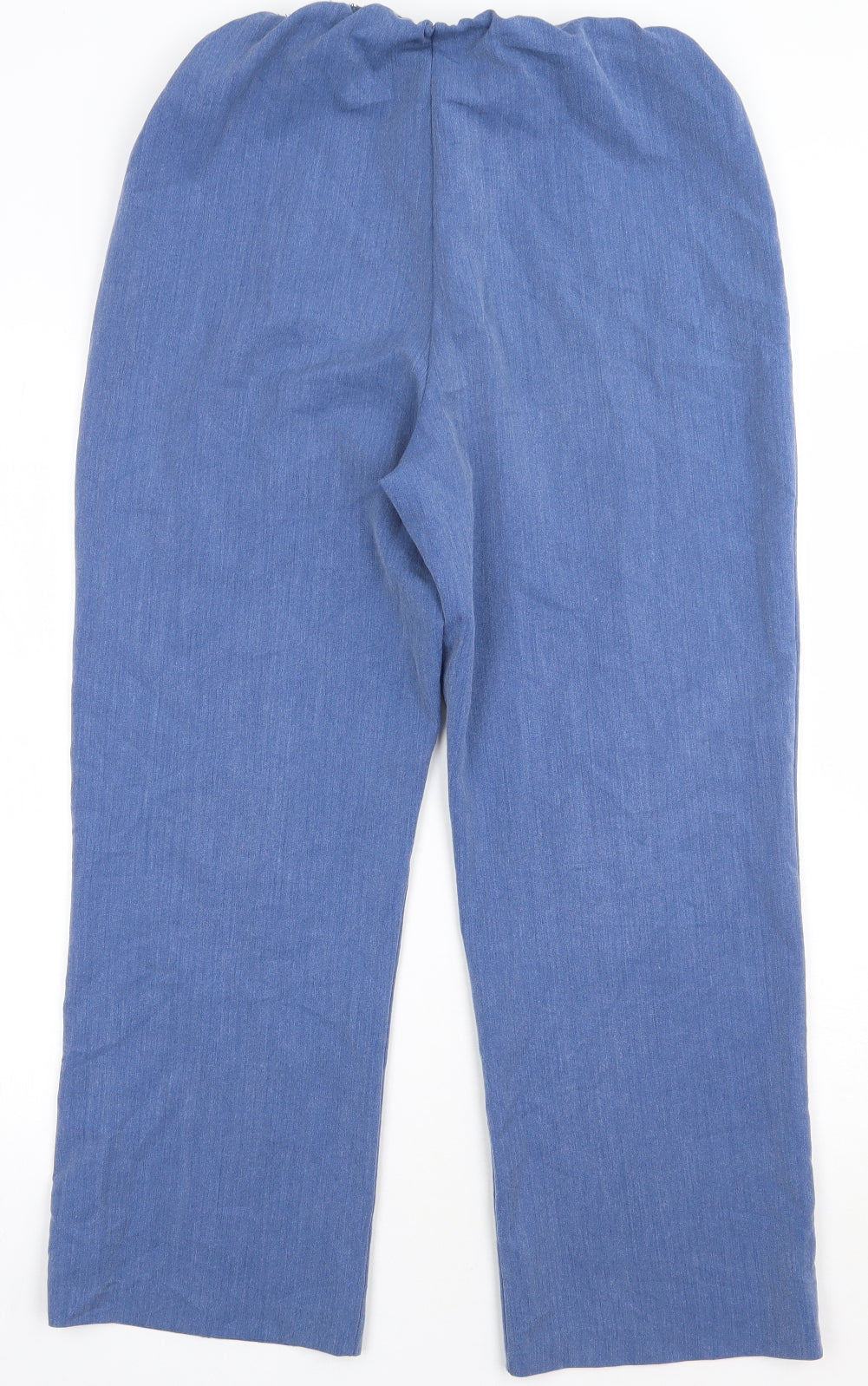 emma Womens Blue  Polyester Trousers  Size 12 L28 in Regular