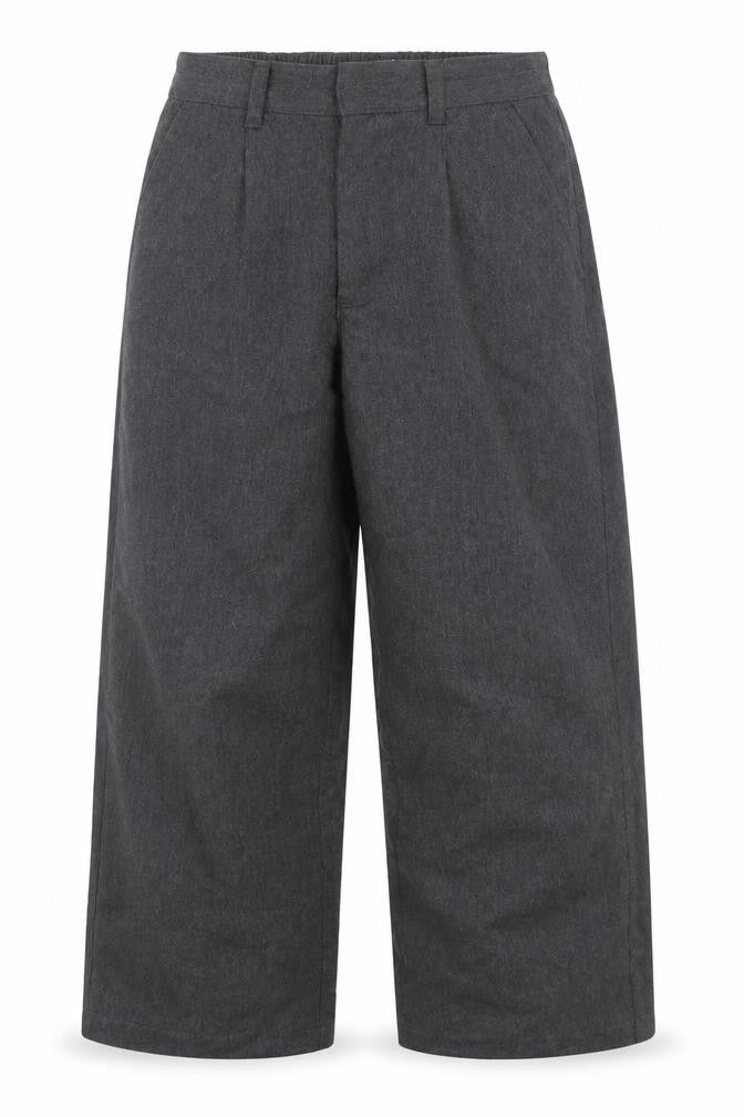 aldi Boys Grey  Polyester Capri Trousers Size 9-10 Years  Regular Hook & Eye - school Wear