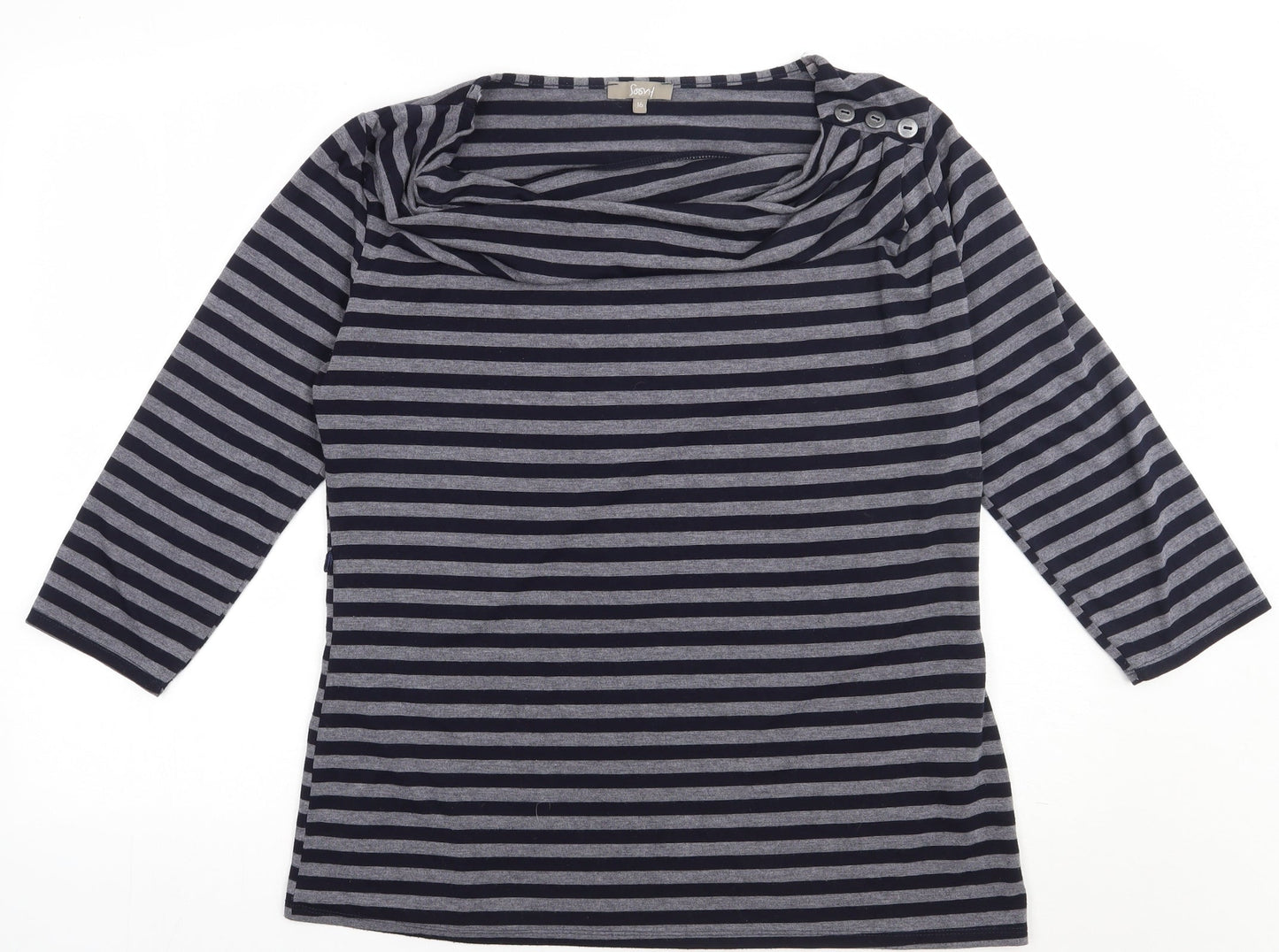 Matalan Womens Blue Striped Polyester Pullover Sweatshirt Size 12  Pullover