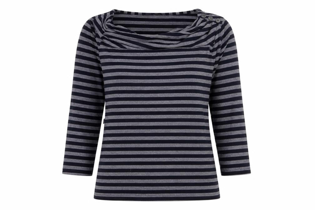 Matalan Womens Blue Striped Polyester Pullover Sweatshirt Size 12  Pullover