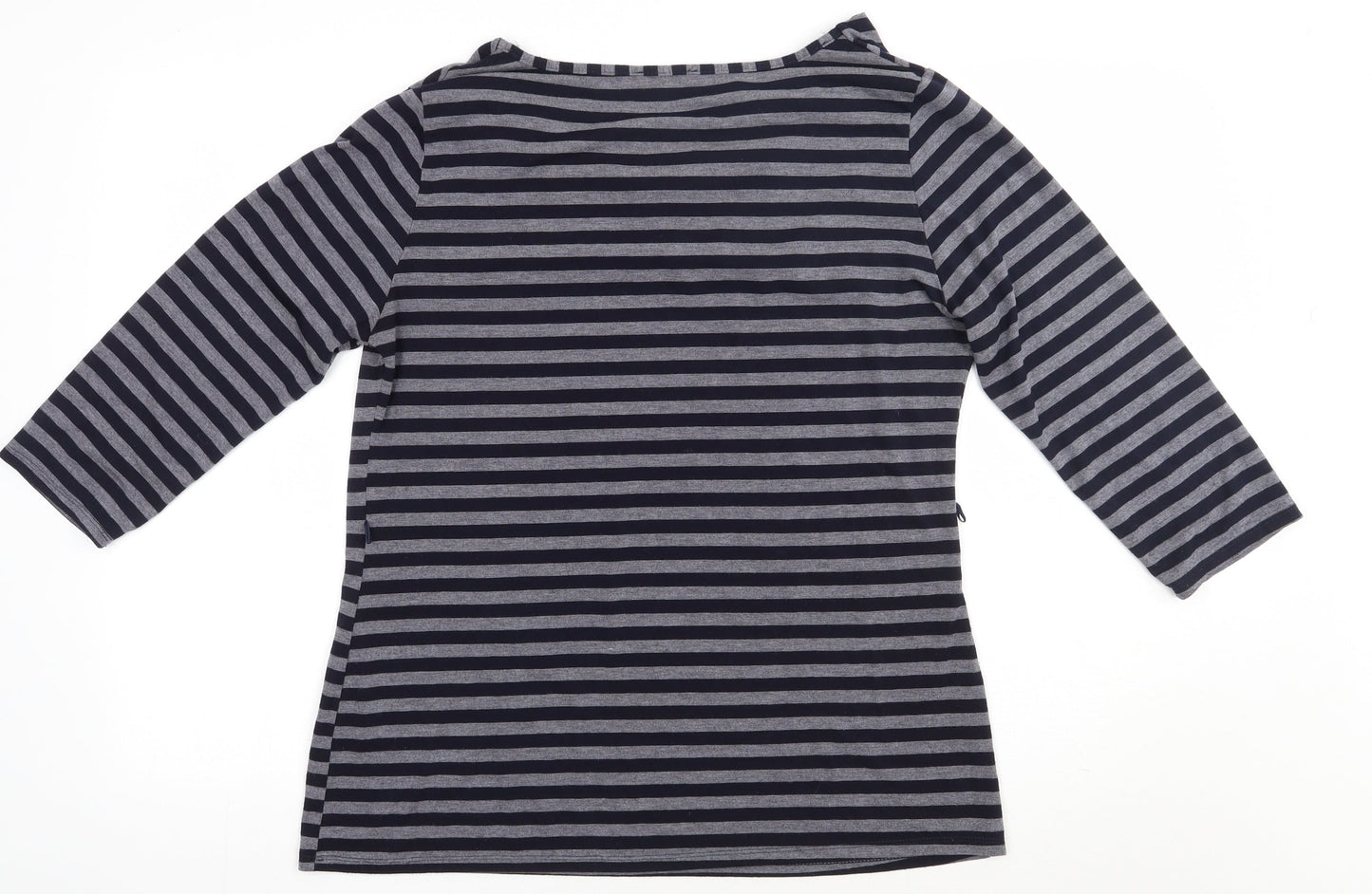 Matalan Womens Blue Striped Polyester Pullover Sweatshirt Size 12  Pullover