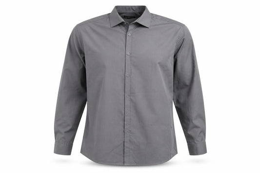 Primark Mens Grey  Polyester  Button-Up Size 16.5 Collared Button