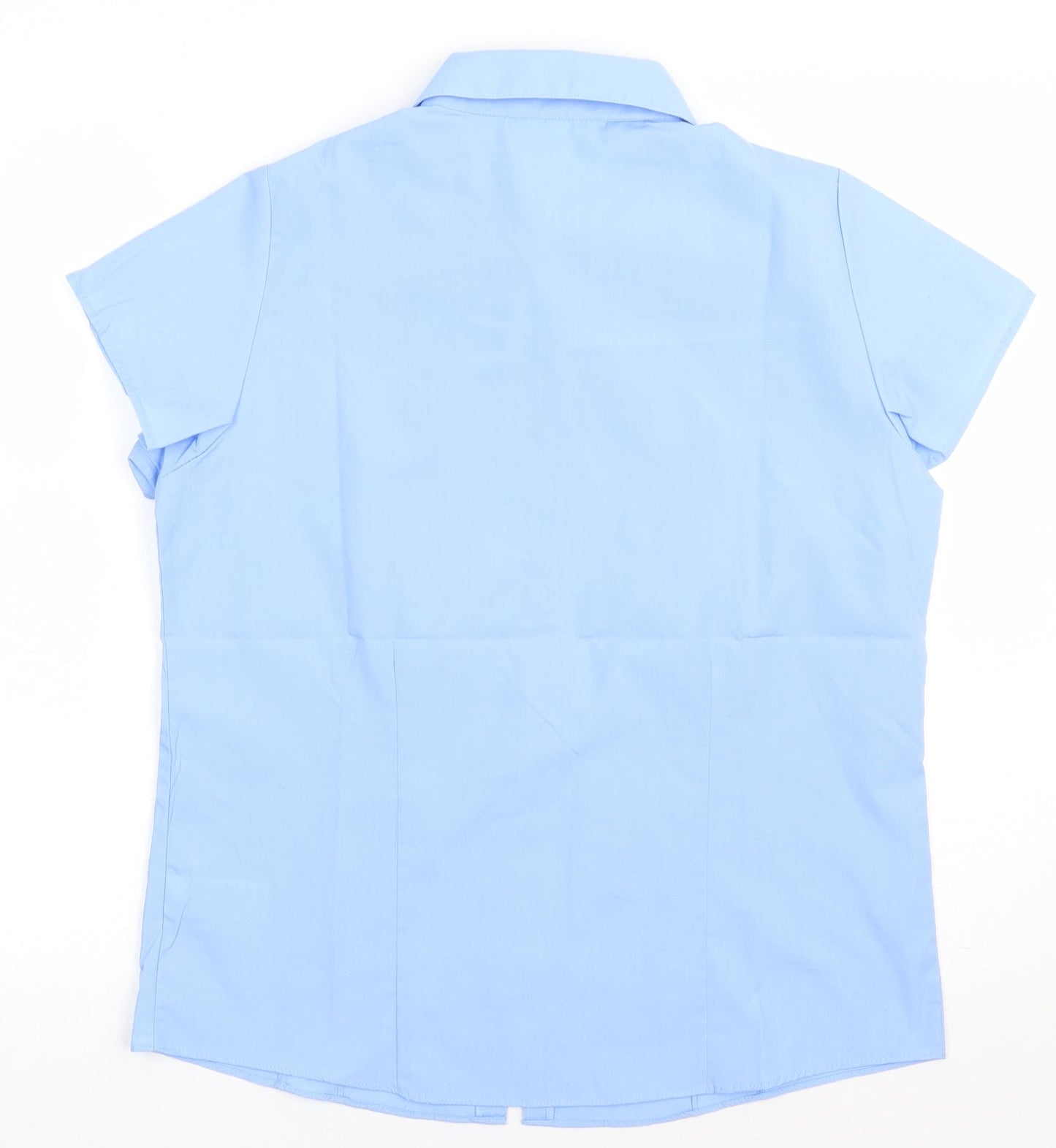 Marks and Spencer Boys Blue  Polyester Basic Button-Up Size 14 Years Collared Button - school Wear