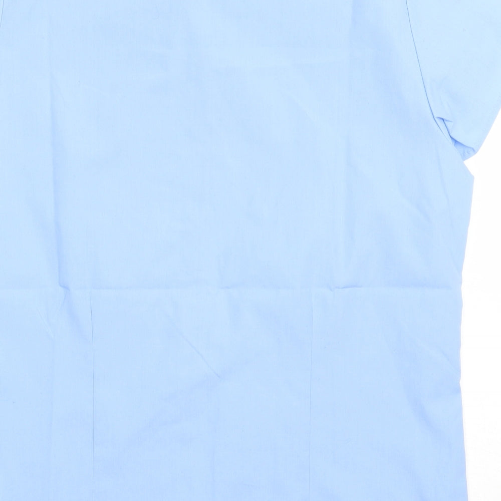 Marks and Spencer Boys Blue  Polyester Basic Button-Up Size 14 Years Collared Button - school Wear