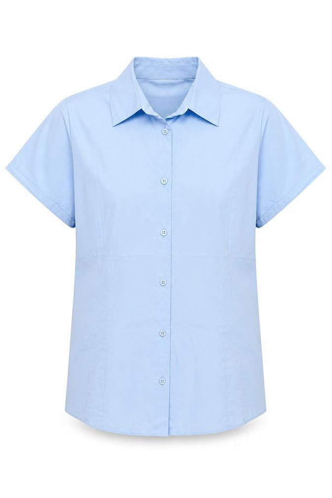 Marks & Spencer Boys Blue  Polyester Basic Button-Up Size 14 Years Collared Button - school Wear