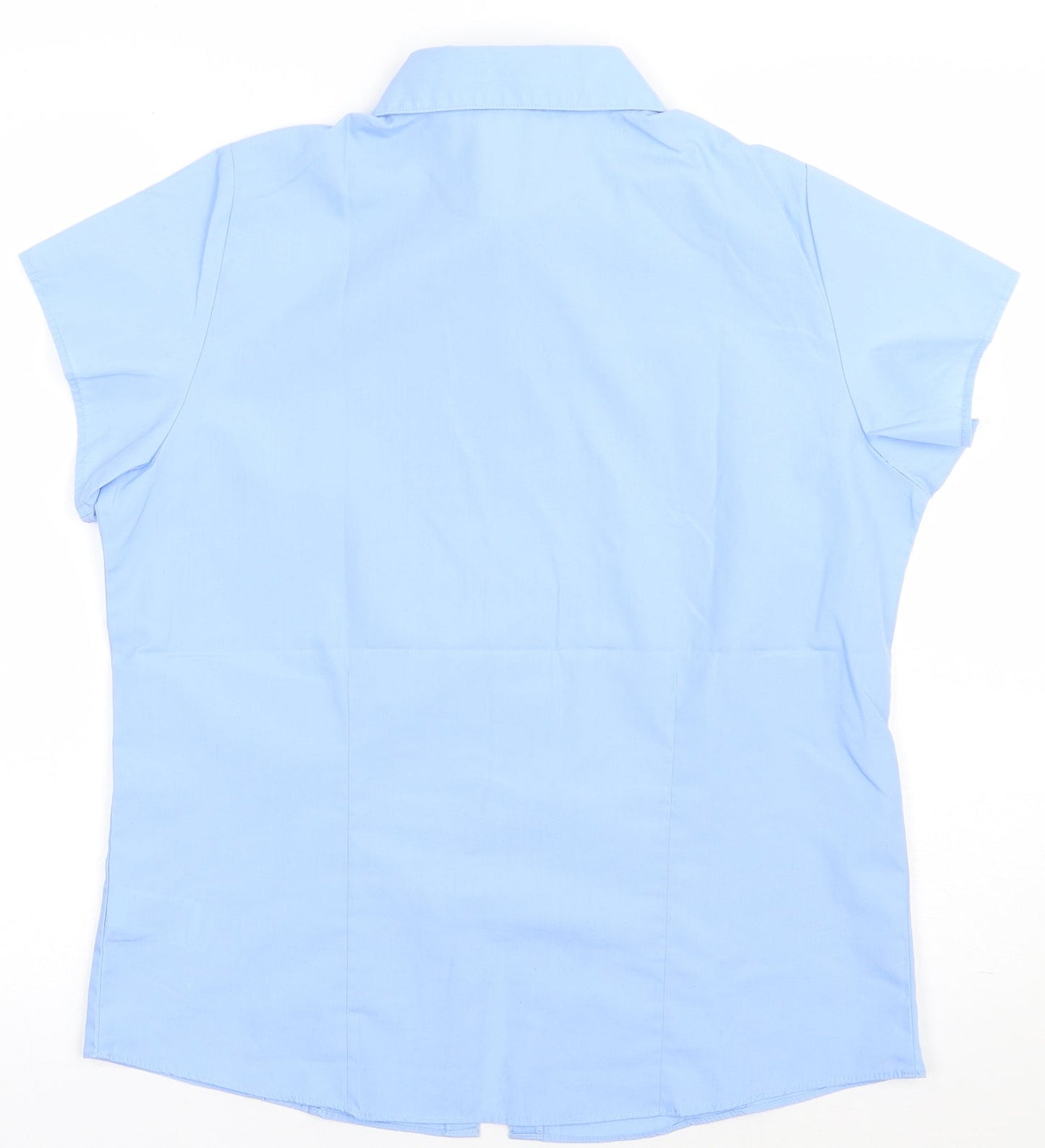 Marks and Spencer Boys Blue  Cotton Basic Button-Up Size 14 Years Collared Button - school Wear