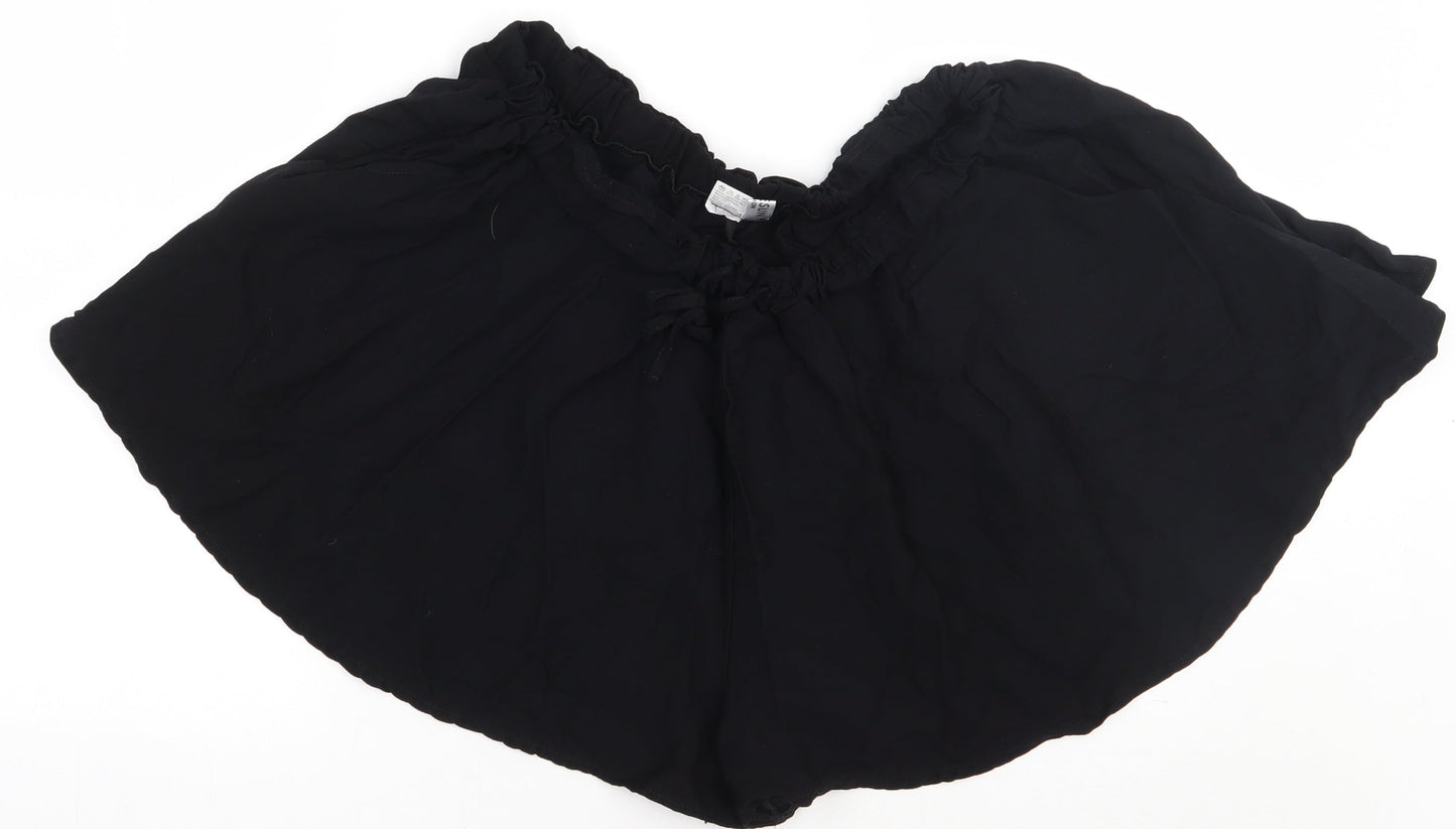 amesun Womens Black  Cotton Paperbag Shorts Size 4XL  Regular