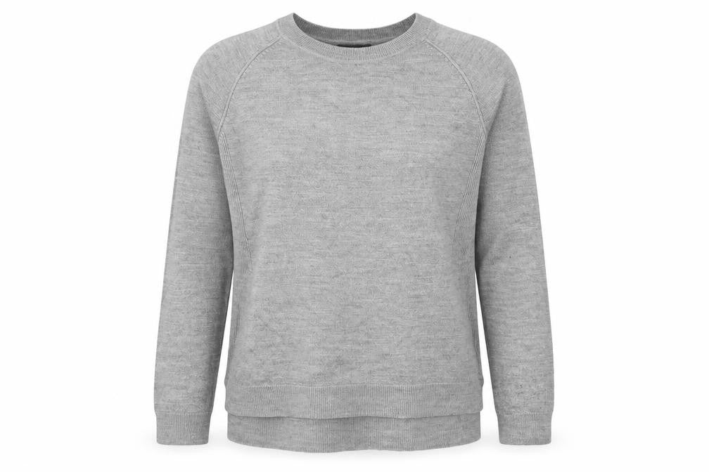 Primark Womens Grey Round Neck  Acrylic Pullover Jumper Size M