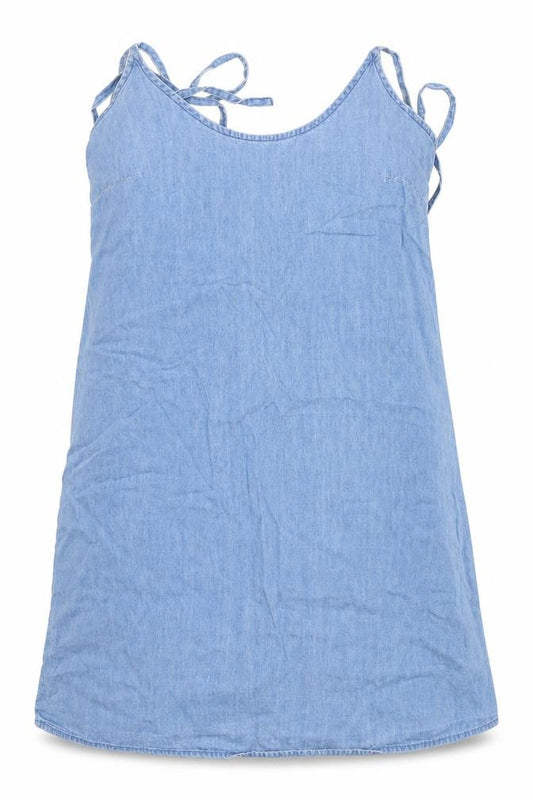 ASOS Womens Blue  Cotton Basic Tank Size 8 Round Neck