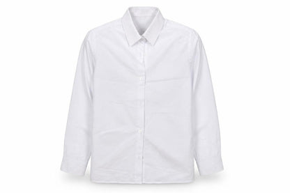 Marks & Spencer Girls White  Cotton Basic Button-Up Size 9-10 Years Collared