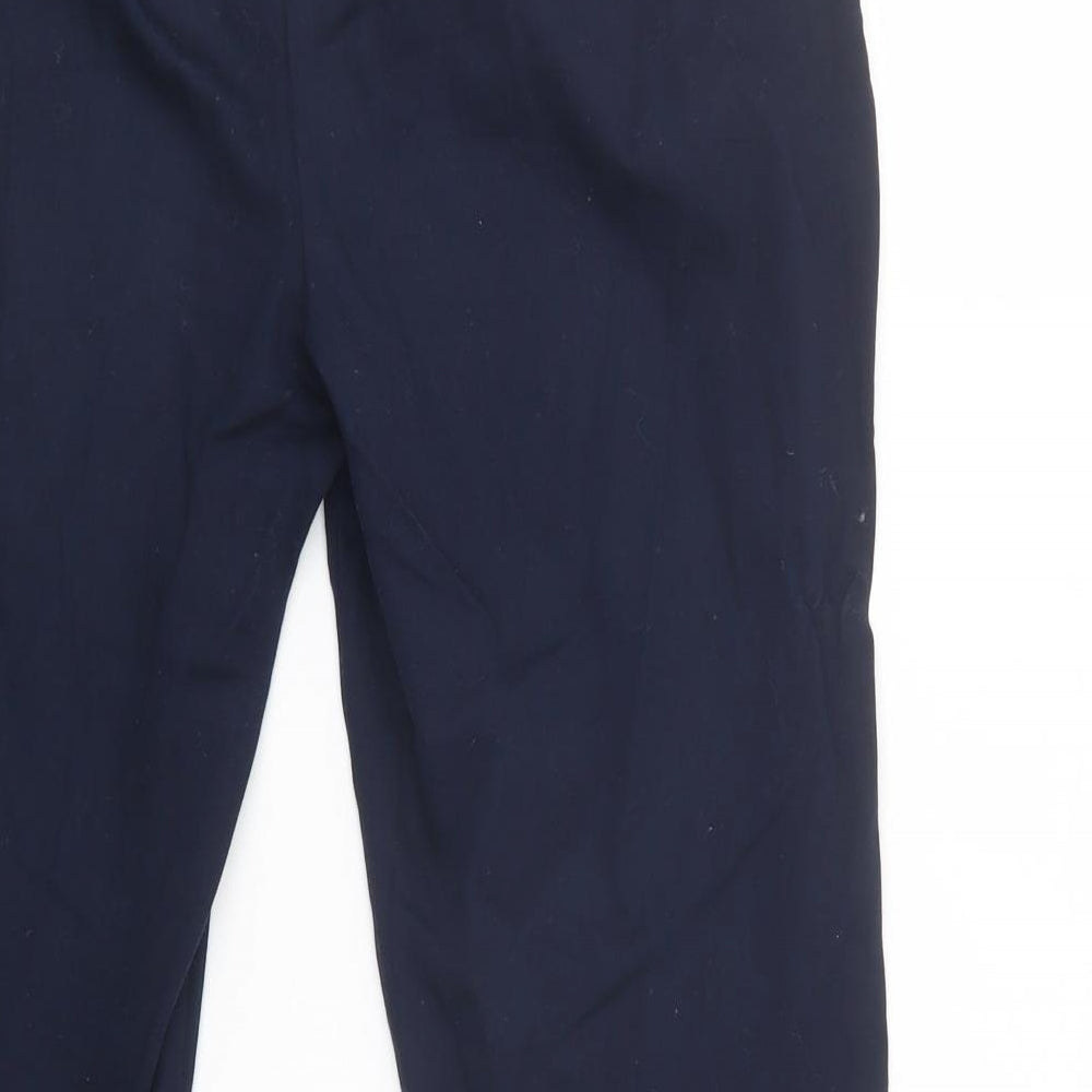 Dorothy Perkins Womens Blue  Cotton Chino Trousers Size 10 L28 in Regular Hook & Loop