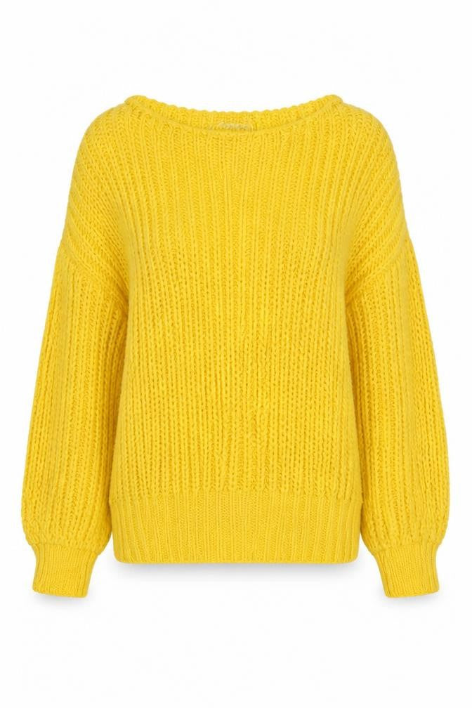 George Womens Yellow Boat Neck  Acrylic Pullover Jumper Size 8