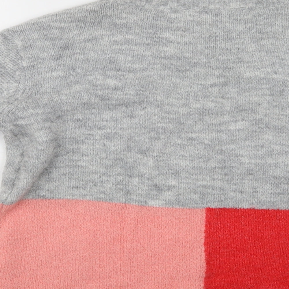 NEXT Womens Grey Crew Neck  Acrylic Pullover Jumper Size S