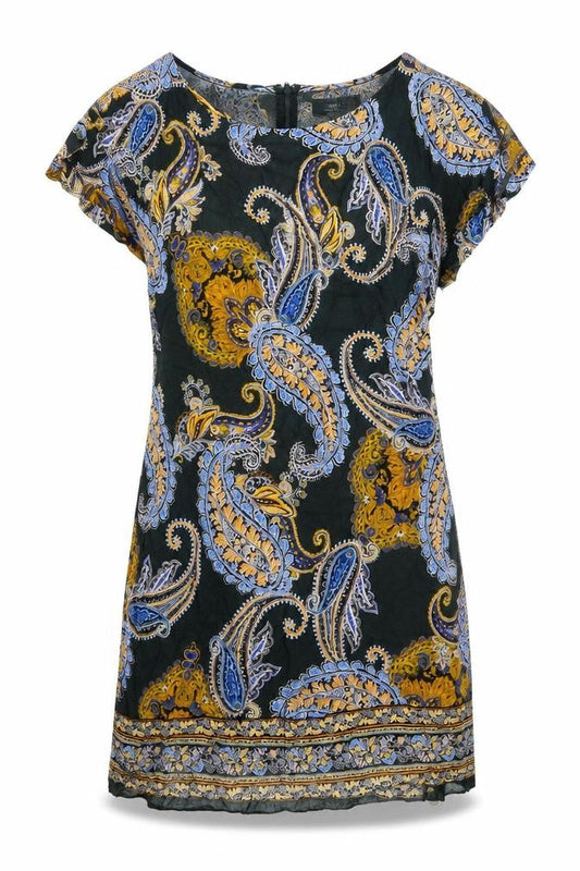 Dorothy Perkins Womens Multicoloured Paisley Viscose Mini  Size 8  Round Neck Zip