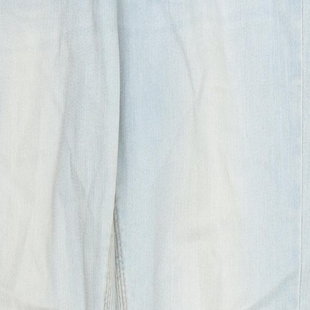 Papaya Womens Blue  Cotton Skinny Jeans Size 10 L31 in Regular Button